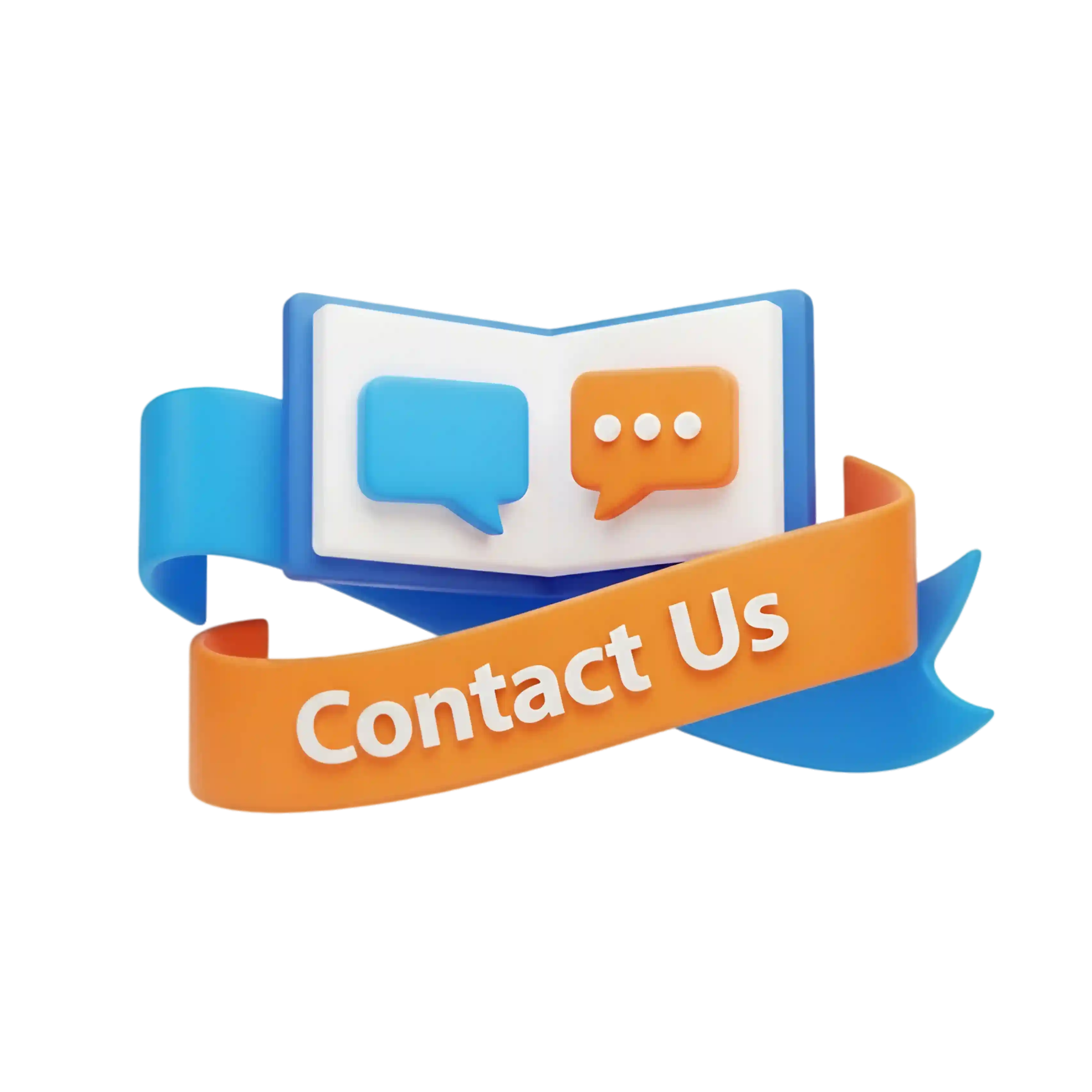 Three-dimensional contact and conversation illustration